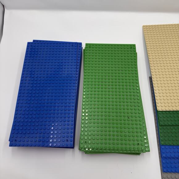 LEGO Baseplate Lot 32x32 16x32 Blue Green Tan Gray Building Plates - Picture 6 of 7
